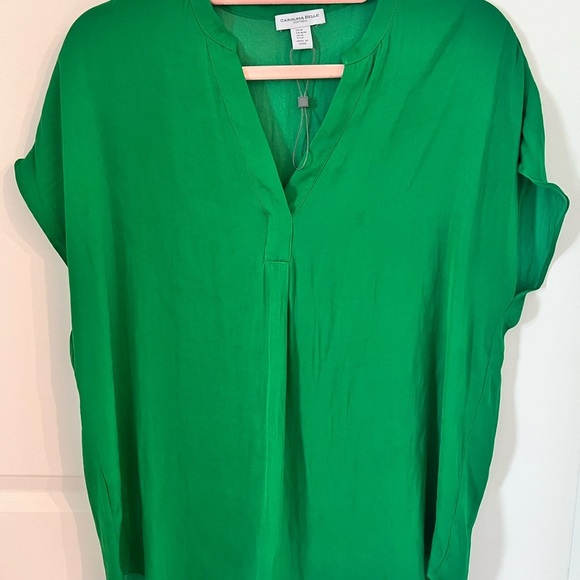 Carolina Belle Tops - Women's Green Blouse Size Medium